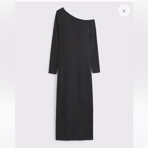 Elegant Black One-Shoulder Dress